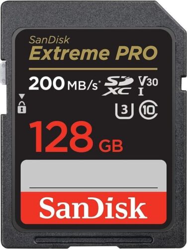 1 Pcs X Sandisk - Sdsdxxd-128g-gn4in - Memory Card, Extreme Pro, Sdxc, R: 200mb/