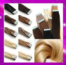 10-20-30-40 Extensions Tape Bandes Adhesives Cheveux Naturels Remy Hair 49-60cm