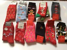 12 Days Of Christmas - 12 Pairs Of Womens Novelty Christmas Socks * Nwl * Santa