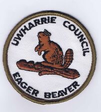 1970's Uwharrie Council High Point Nc Eager Beaver Award Brn Brd Wht Bkg 601153