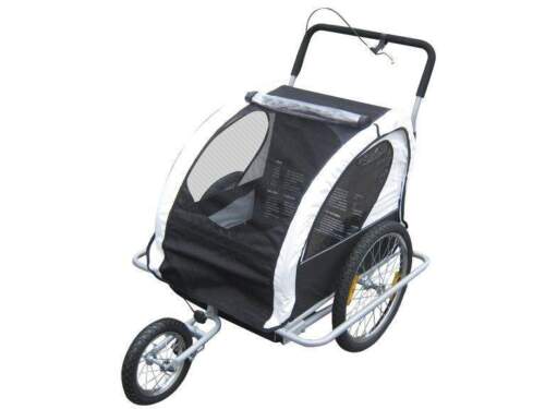 2 In 1 Bike Trailer Convertible To Stroller & Jogger For Two Kids...