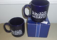 (2) In The Kitchen With David 16 Oz Mugs Cup With 1 Gift Box - Blue Please Read