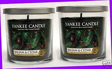 2 Jars Yankee Candle Balsam & Cedar 7 Oz Each Candle Tumbler Jar