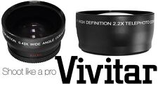 2 Pcs Lens Kit Hi Definition Telephoto & Wide Angle Lens For Nikon D5200
