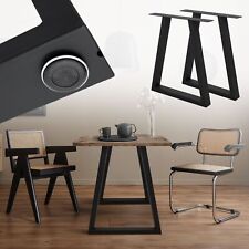 2 X Pieds De Table En Acier Noir 60 X 72cm Support Basse Trapez Style Industriel