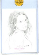 2007 Benchwarmer Rochelle Loewen Jumbo Sketch Card By Dyson
