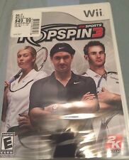 2k Sports Top Spin 3 - Nintendo Wii - New Factory Sealed- Made In Usa