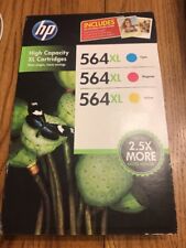 3-pack Hp Genuine 564xl Color Ink Cyan Magenta Yellow - New Ships N 24h