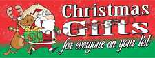 3'x8' Christmas Gifts For Everyone On Your List Banner Signs Large Holiday Santa