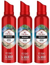 3x Old Spice Nomad No Gas Déodorant Spray Corporel Parfum Pour Homme, 140 Ml