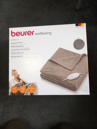 4211125424008 Beurer Hd 75 Electric Blanket 100 W Taupe Fleece Beurer