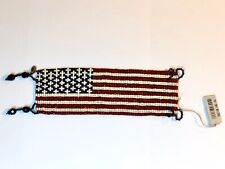 4th Of July Usa Hand Bead Bracelet W/american Flag 🇺🇸 Design By Azuni London