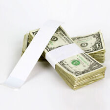 5,000 - Plain White Self Sealing Currency Bands - Blank Money Bill Strap Band 