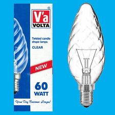 50x 60w Volta Transparent Entortillé Bougie Ses E14 S Vis Edison Ampoule Lampe