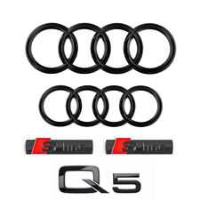 5pc/set Emblèmes De Grille De Coffre Autocollant D'insigne Q5 S Line Pour Audi