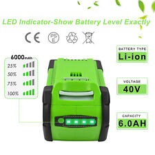 6.0ah 40v Li-ion Batterie Pour Greenworks G-max 40v 29462 29472 St40b410 2100702