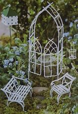 7+ Pcs Willow Mini Fairy Garden Set Miniature Furniture Dollhouse Kit Bird 