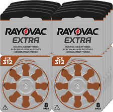 80 Piles Auditives Rayovac Extra 312. 10x8 Piles Pour Appareil Auditif