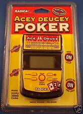 Ace Duece Poker Radica Electronic Handheld Video Lcd Game Vegas Casino Cards New
