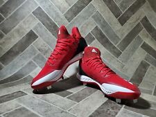 Adidas (g27334) Icon Bounce Hybrid Red/white/blk Metal Cleats Size 11