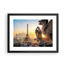 Affiche Poster 40x30cm Tableaux Image Photo Gargouilles Tour Eiffel Wall Art