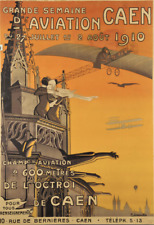 Affiche Poster Bretagne Normandie Caen 1910