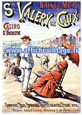 Affiche Poster Bretagne Normandie Saint Valery En Caux