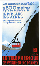 Affiche Poster Téléphérique Veyrier Annecy