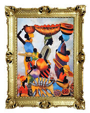 Africain Femmes Tableau Mural Cadre Œuvres D'art V Contemporains Peintres 90x70