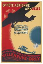 Airlines FÊte 1932 Villeneuve Orly - Poster 40x60 D'une Affiche Vintage