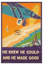 Airlines Spirit Of St Louis Réf230 - Poster Hq 40x60 D'une Affiche Vintage