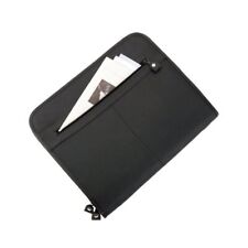Alassio Conference Folder Zipped 3 Compartments A4 Leather-look Black Ref 30042
