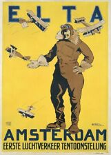 Amsterdam Elta Exposition Aérienne Rfwg-poster Hq 45x60cm D'une Affiche Vintage