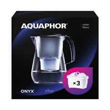 Aquaphor Filtre à Eau Onyx - 4,2l Filterkrug Incl. 3 Maxfor + Cartouches, Noir