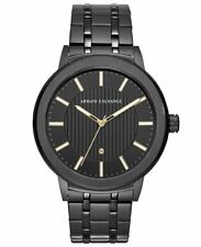 Armani Exchange Men's Three-hand Black Stainless Watch Diamond Series Ax1465
