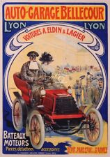 Auto Garage Bellecour Lyon Read - Poster Hq 45x60cm D'une Affiche Vintage