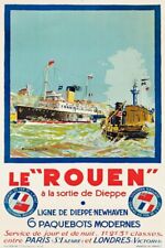 Bateau Le Rouen Dieppe Rqlo - Poster Hq 40x60cm D'une Affiche Vintage