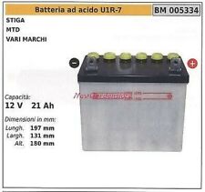 Batterie À Acide U1r-7 Pour Mtd Stiga Divers Marques 12v 21ah 005334