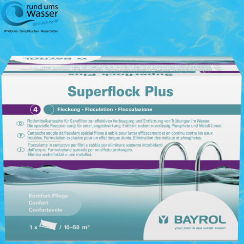 Bayrol Superflock Plus 1kg Flock Medium Cartridge Flocculation Sandfilter Pool