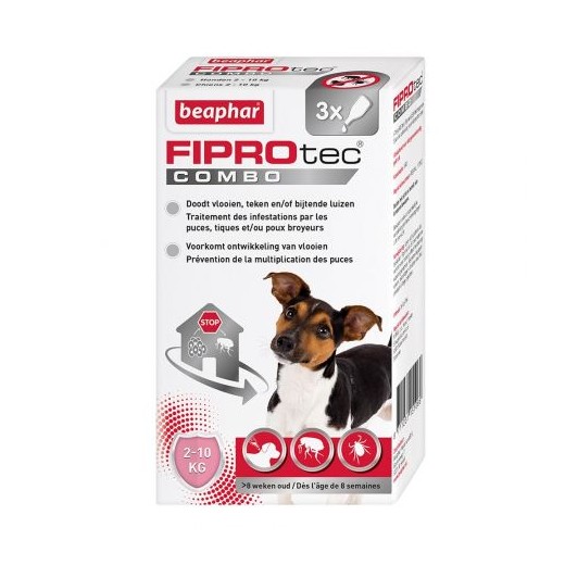 beaphar pipettes antiparasitaire fiprotec combo pour chiens