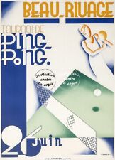 Beau Rivage Ping Pong R10 - Poster Hq 40x60cm D'une Affiche Vintage