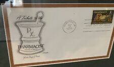 Beautiful Framed Pharmacy Stamp From 1972 First Day Of Issue Brand New