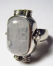 Beautiful Natural Moss Agate Sterling Silver Ring Size 8.25 Agr118