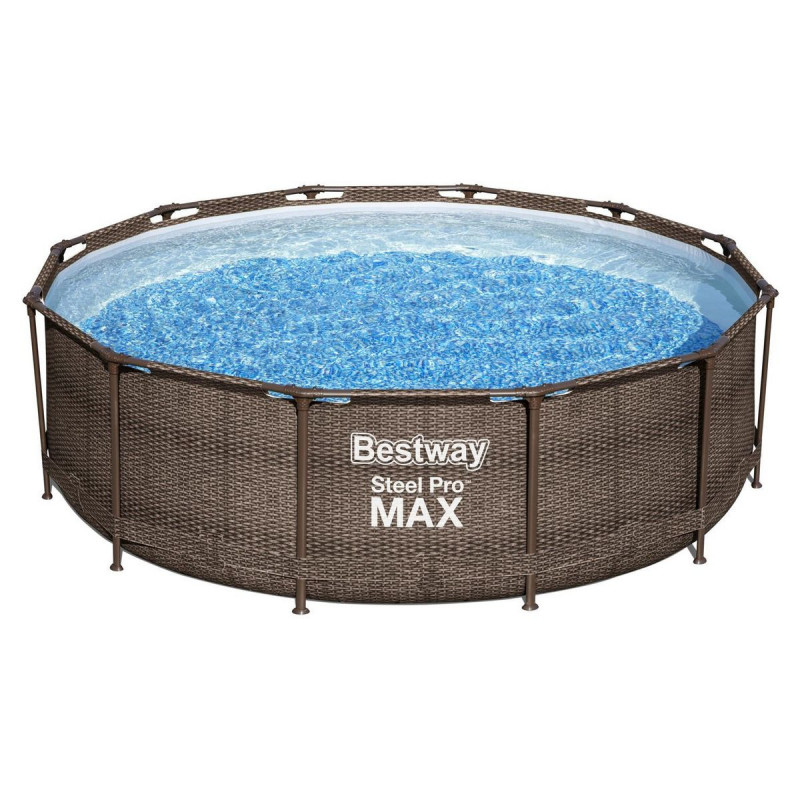 bestway piscine ronde hors sol tubulaire avec filtre - 366 x 100 cm