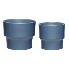 Bleu Céramique Pot Set De 2 Danois Modèle Par Hubsch