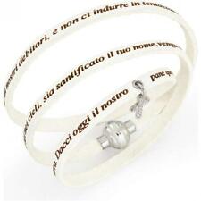 Bracelet Amen Femme Pnit07-57 Cuir Blanc 