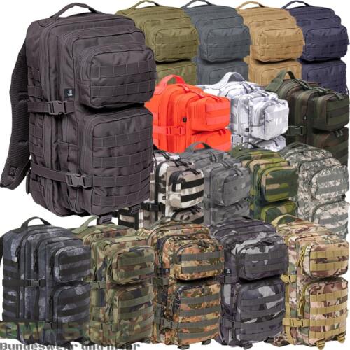 Brandit Backpack Carryall Bag Man Woman Military Camping Us Cooper Black