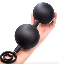 Built-in Steel Ball Anal Prostate Butt Inflatable Plug Big Long Auns Masturbator
