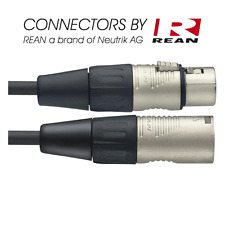 Câble Xlr 3 Broches Mâle Femelle Connecteurs Rean By Neutrik Long 10 Metres