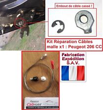 Câbles Serrage Malle Toit X1 Peugeot 206 Cc Kit Réparation + Notice 8484p6